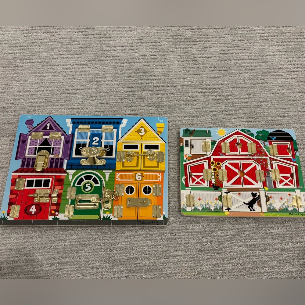 Melissa & Doug lock board and latch board
